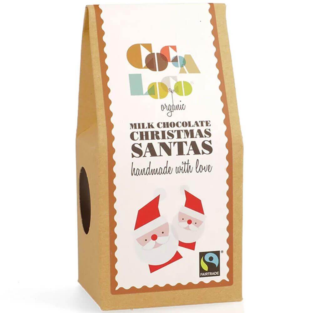 Cocoa Loco Fairtrade Milk Chocolate Santas 100g